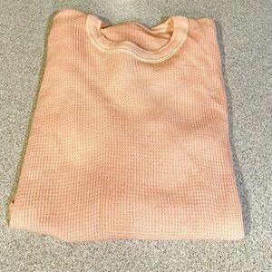 Peach Waffle Knit Sweater